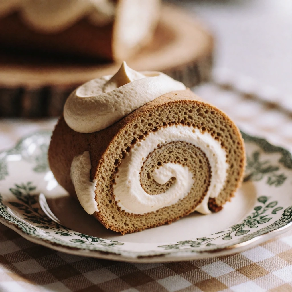 Velvety Espresso Swiss Roll with Fluffy Coffee Cream